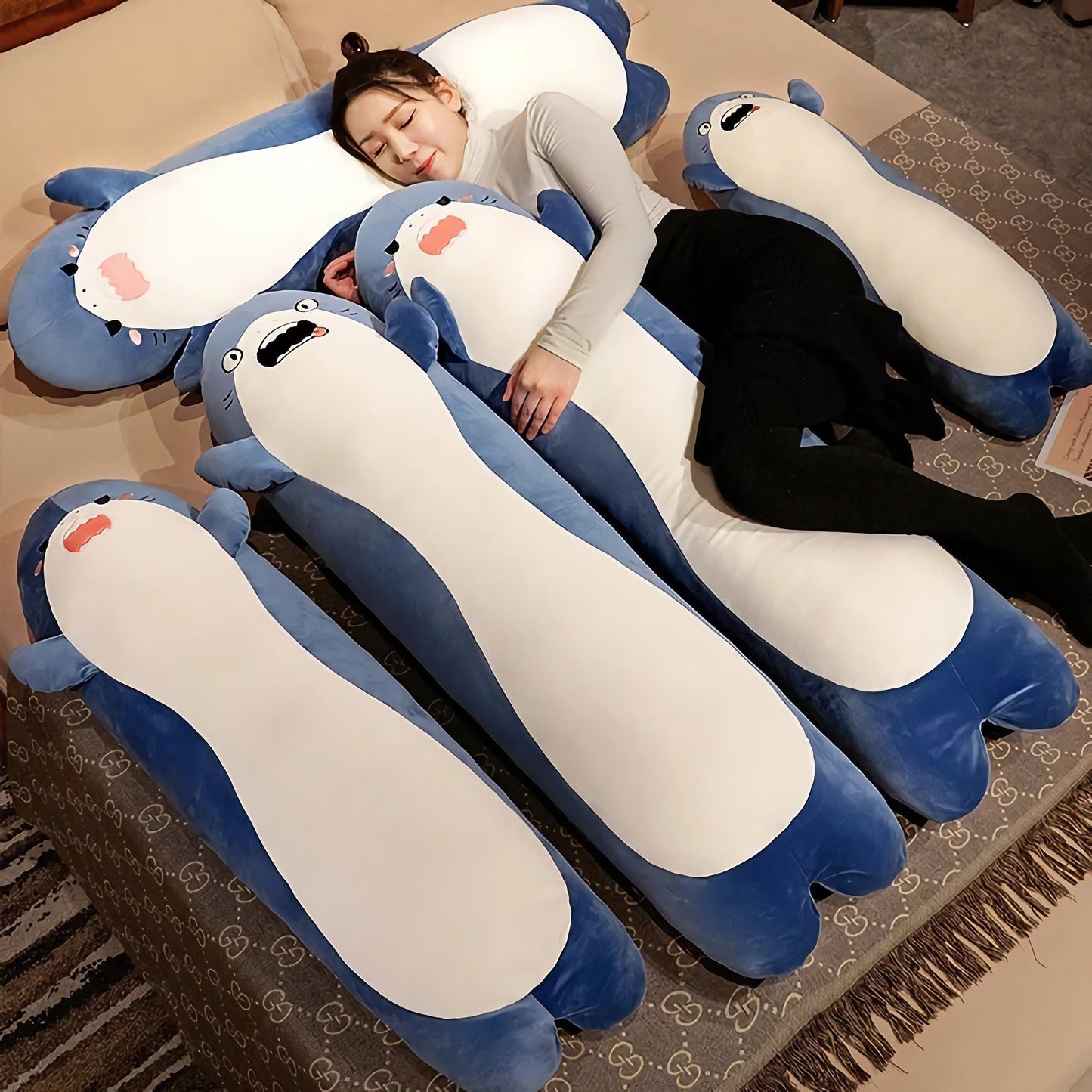 Mood Sharks, laaange Plüsch-Meerfreunde